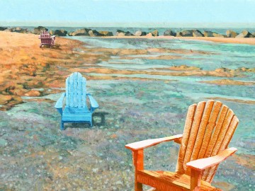 beach final chair Oil Paintings
